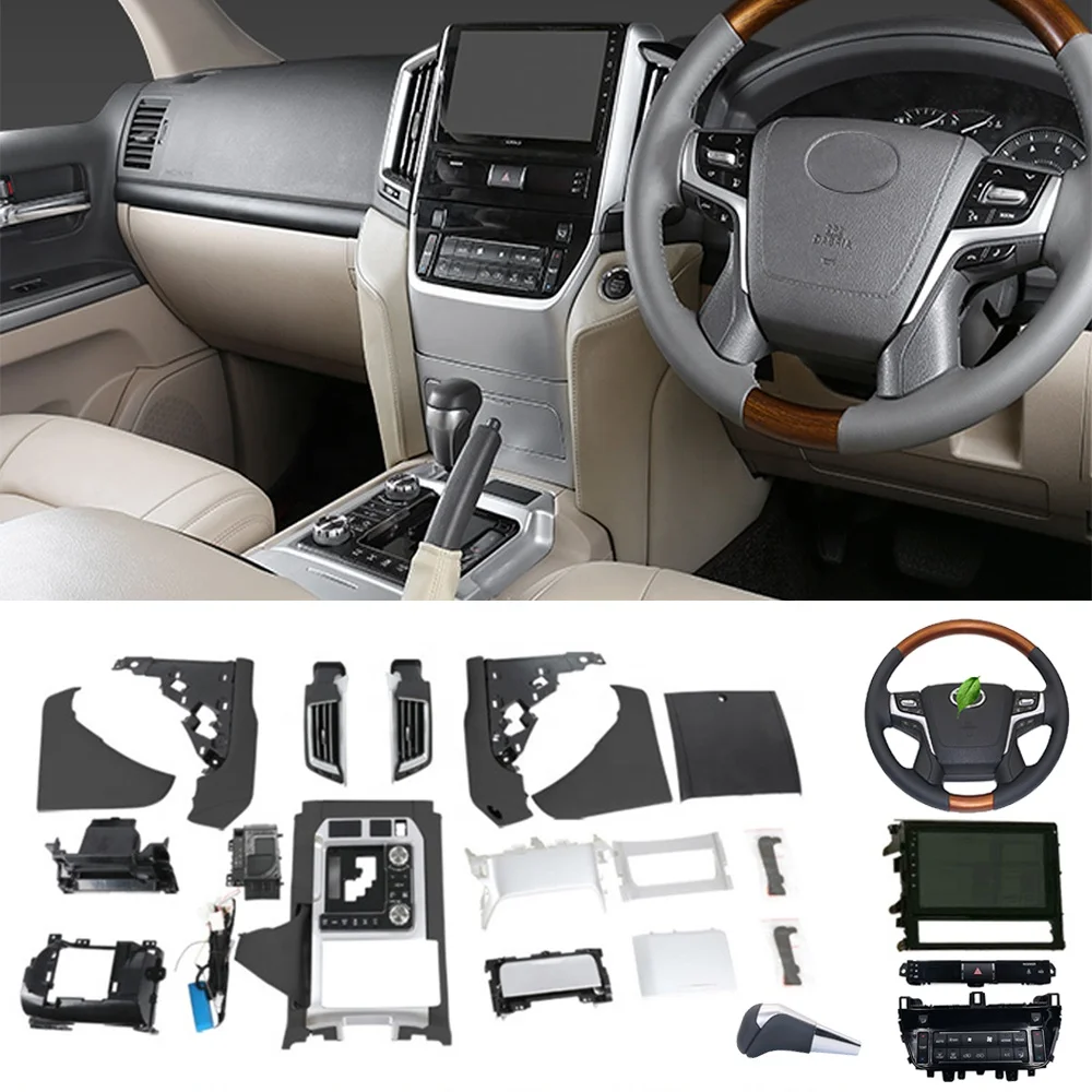 

LC200 Interior Kits With 8 Inch Navigator For Toyota Prado 2010-2017 Upgrade 2018-2021,Right-Hand Interior Trim