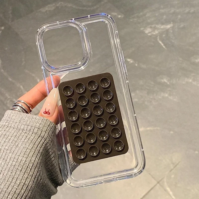 Чехол с 3D присоской для iPhone 15 11 12 Pro Max XR X XS 7 8 Plus SE 2020 чехол 14 13 прозрачный