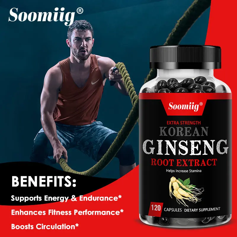 

Red Ginseng Root Extract Vegetarian Capsules Can Improve Athletic Performance,strengthen The Immune System,endurance,andvitality