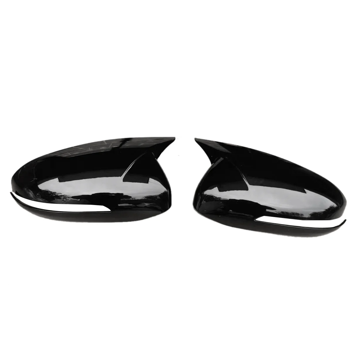 

1Pair Rearview Mirror Cover Housing Ox Horn Trim Caps for K5 2011-2015 Side Mirror Shell Sticker Glossy