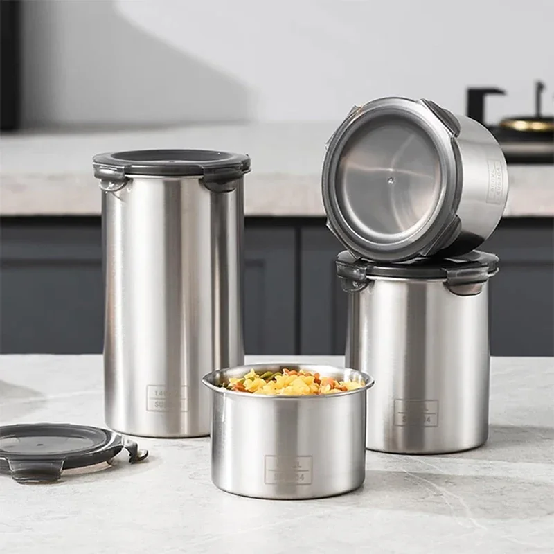 Герметичная банка из нержавеющей стали коробка для хранения свежих продуктов