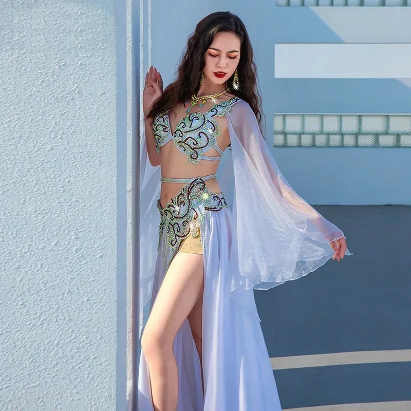 Египетский костюм для танца живота комплект с бюстгальтером и юбкой