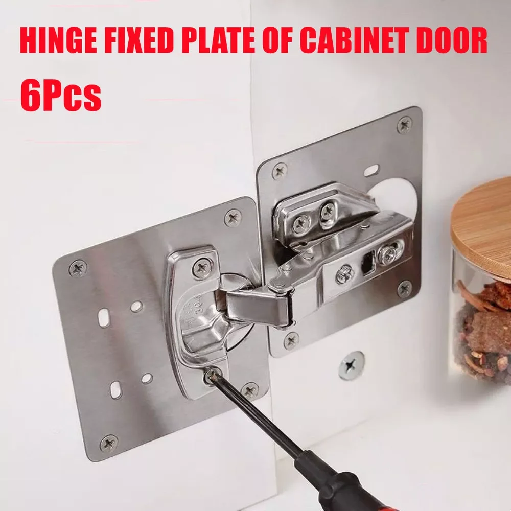 

Stainless Steel Kitchen Cupboard Door Hinge Repair Plate Wardrobe Window Door Hinge Repairing Fixing Tool Furniture Hardware