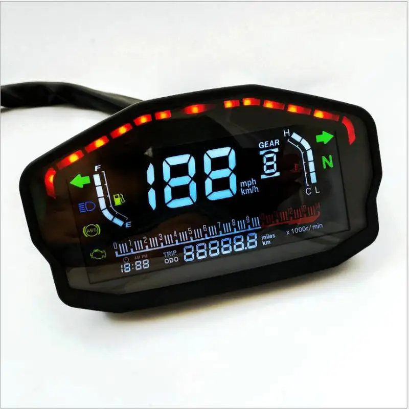 

Instrument Speedometer+Tachometer+Odometer+Oil Level Meter+Beam Turning Light Indicator For Motorcycle Display Gauge 1-6gears