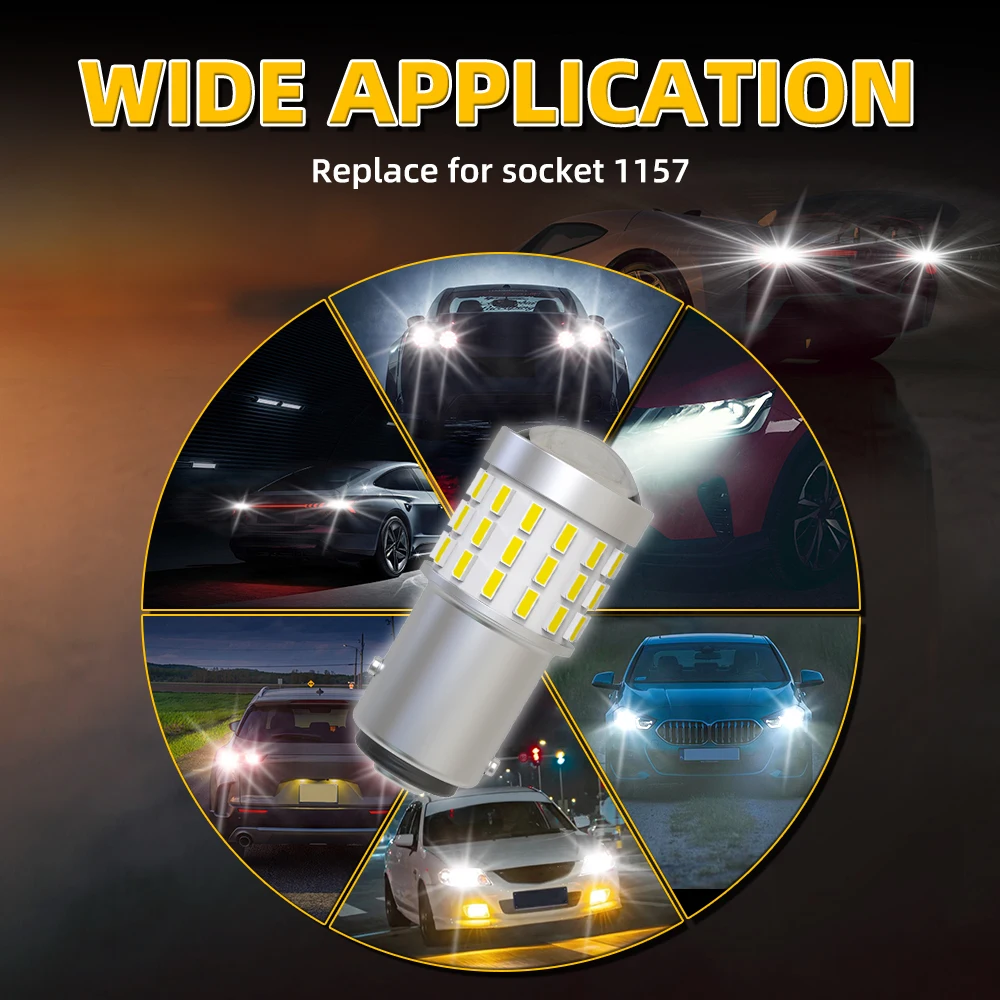 P21 5W 1157 Bay15d 54SMD Светодиодные Автомобильные фонари белые заднего хода парковочные