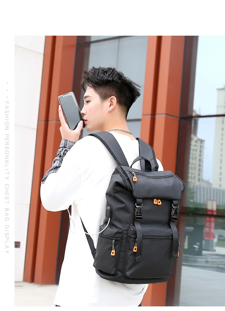 Men's backpack Large capacity travel fashion trend Outdoor mountaineering bag Business leisure backpack Computer backpack