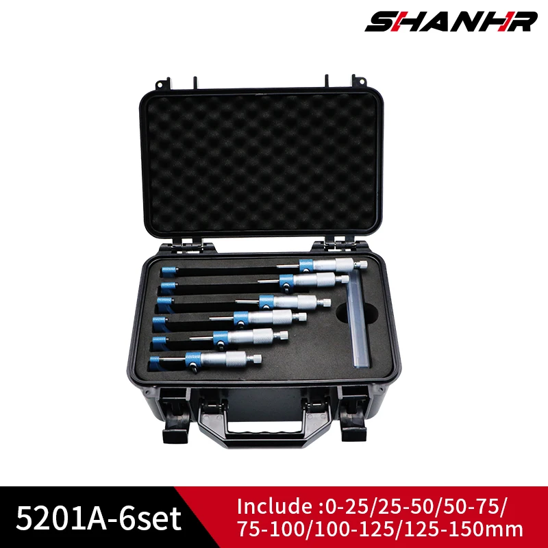 

Набор наружных микрометров SHANHR 6шт 0-150мм