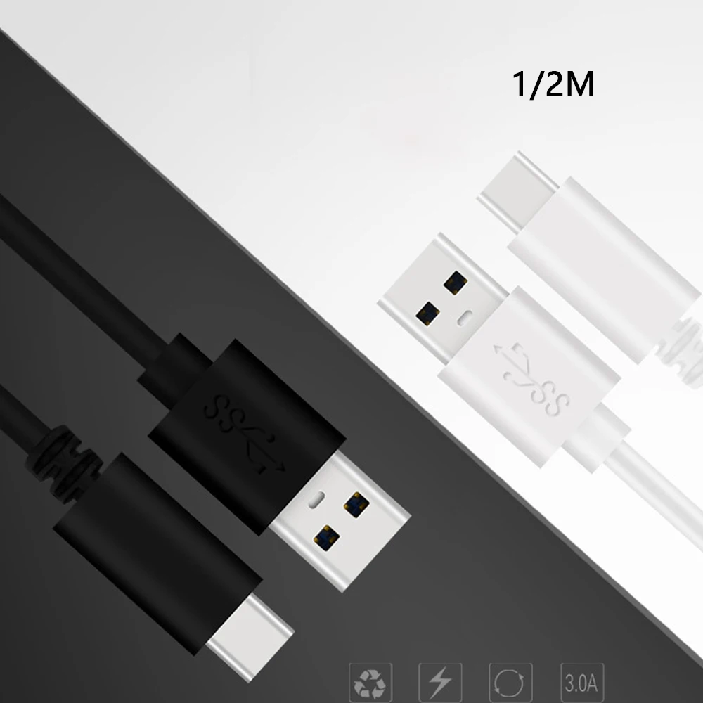 2 шт. USB-кабель для быстрой зарядки подходит Android Type-C |