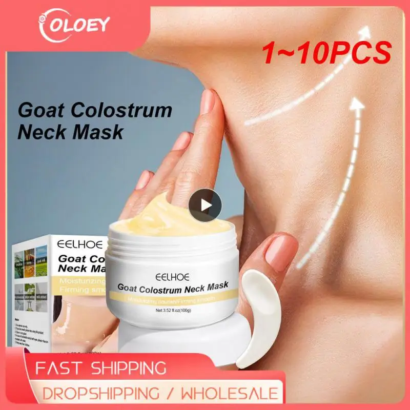 

1~10PCS 100g Neck Lines Remover Cream Goat Milk Neck Mask Firming Moisturizing Anti Wrinkle Shape Skin Whitening Rejuvenation