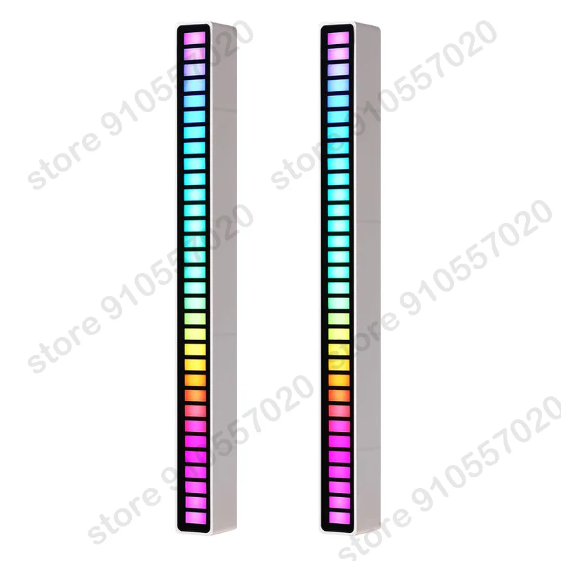 

Декоративный светильник RGB с шумоподавлением, лампа для компьютера и спальни, со звуковым управлением, USB, аниме, Рождество