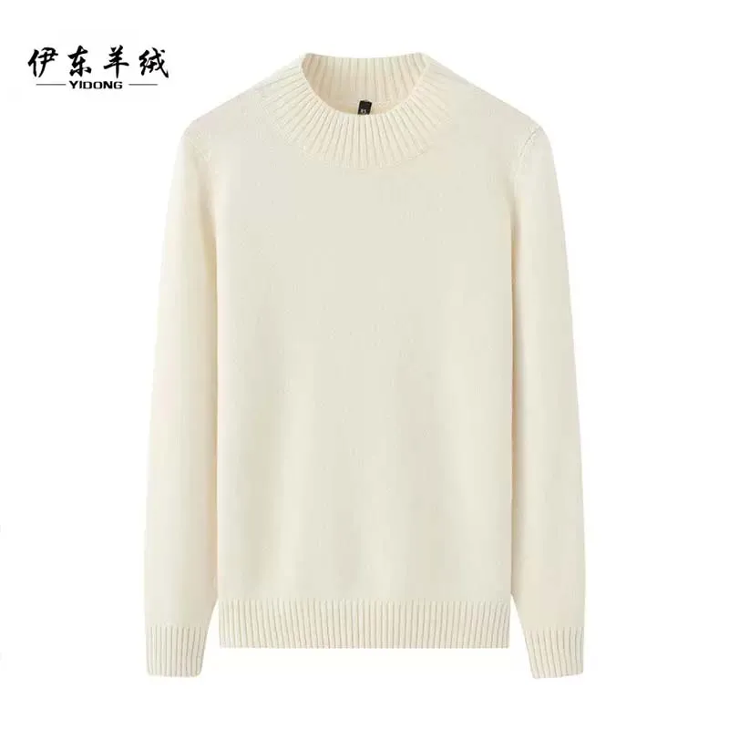 

yidong 2022 new China Inner Mongolia female cashmere sweater women thick half turtleneck pullover base women sweater knit