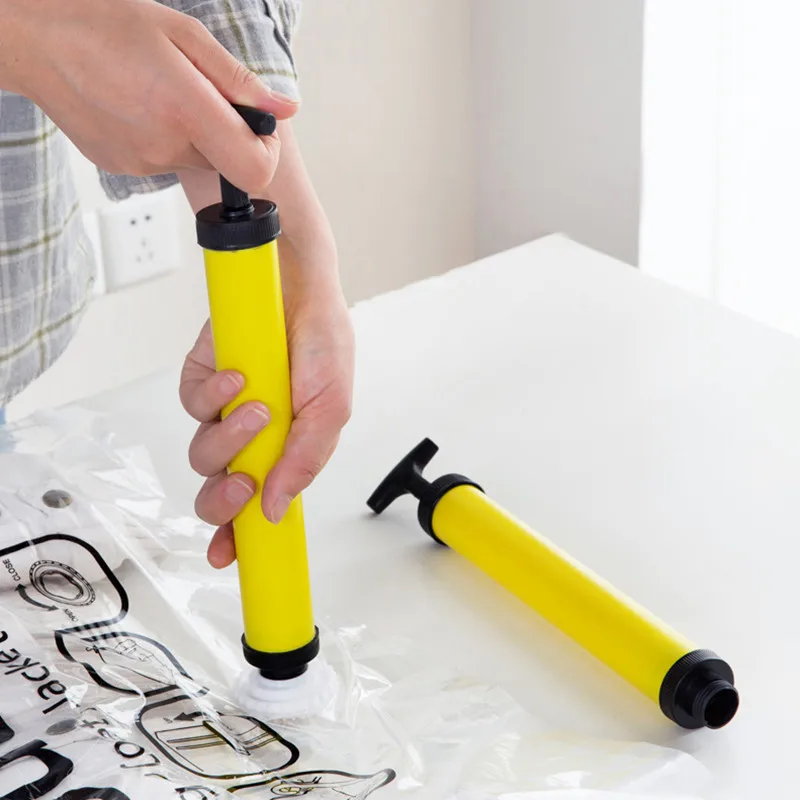 

Manual Transparent Vacuum Bag Hand Pump Storage Bag Home Organization Compression Air Pump Household Tool