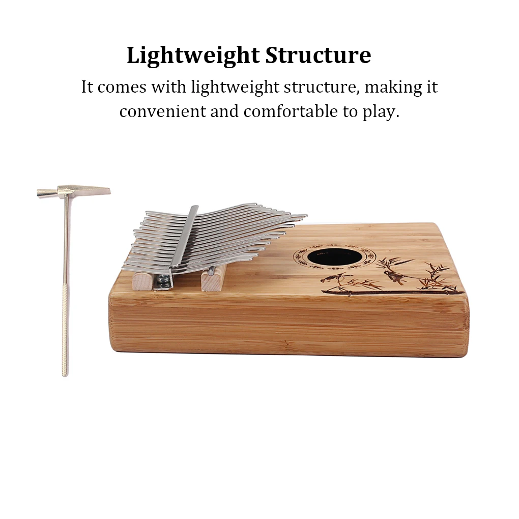 17 клавиш Kalimba Профессиональная музыка с пальцами пианино ручной инструмент