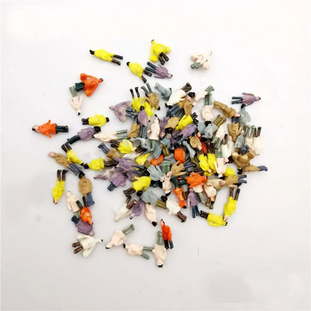 

Украшения для кукольного домика в масштабе, смесь цветов, поза, поезд, пейзаж, люди, фигурки, модели строительных пассажиров