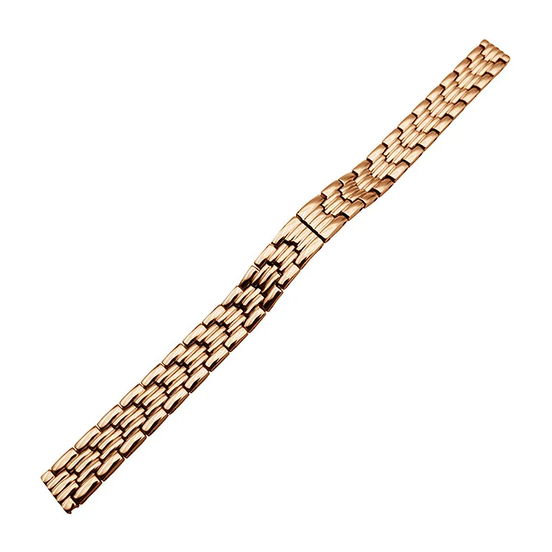 Wholesale 10PCS/Lot 8MM 10MM 12MM 14MM Stainless Steel Watch Bands Watch Straps Black Silver Gold Rosegold For Woman Wrist Watch