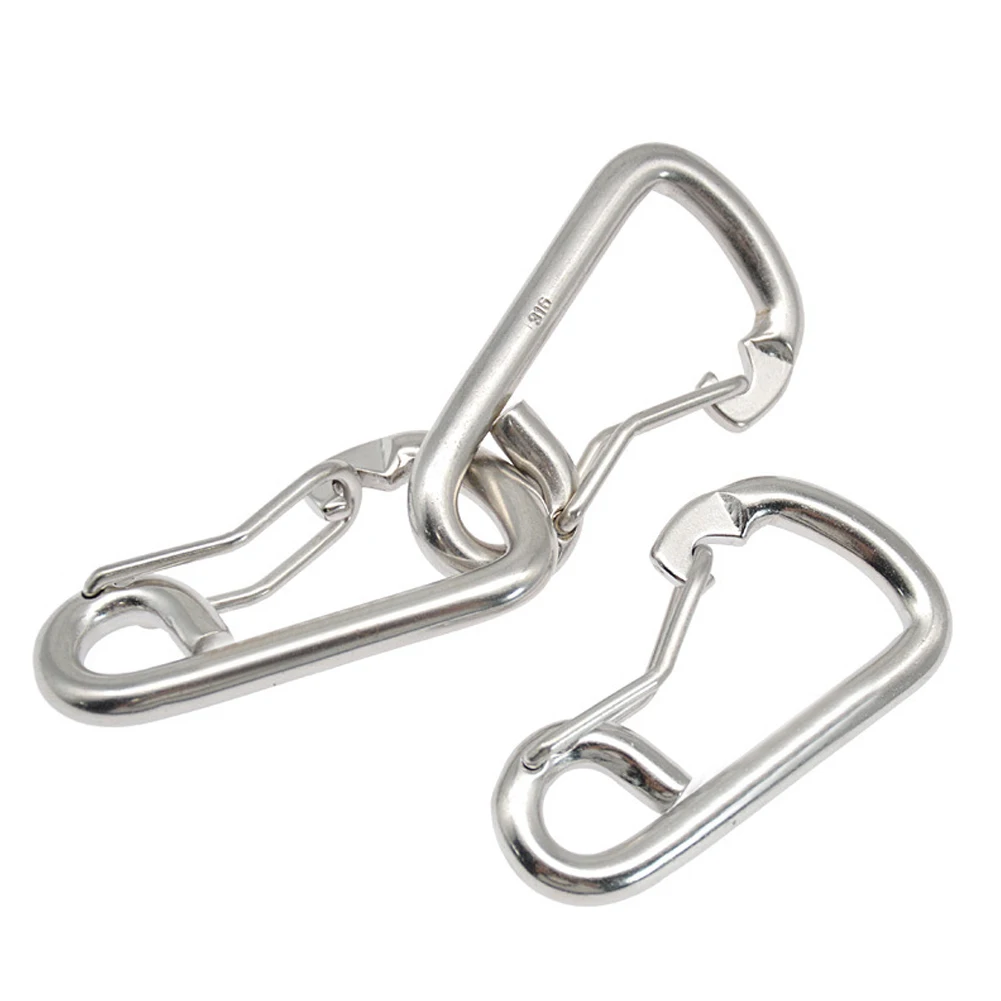 

Accessory Carabine Carabiner Diving Lightweight 80mm Portable Safety 316 Stainless Steel Anti-corrosion Durable