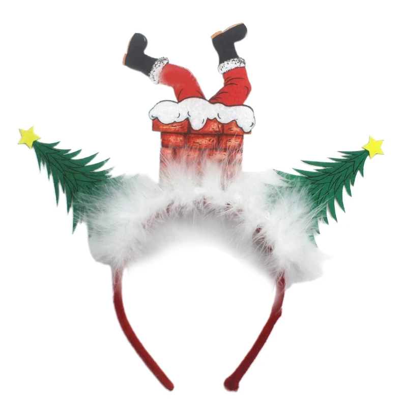 

Женская повязка на голову в виде Санта-Клауса