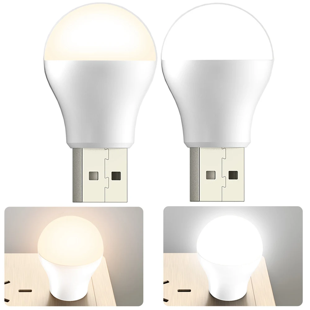 

3/5 шт., круглсветильник светодиодные мини-лампы с USB-разъемом