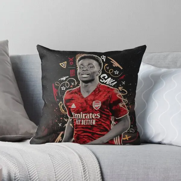 

Wallpaper Bukayo Saka Printing Throw Pillow Cover Decorative Bed Car Anime Office Comfort Fashion Waist Pillows not include