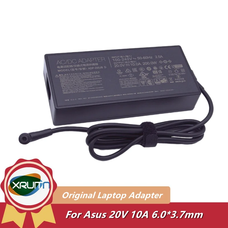 

100% Оригинальный ADP-200JB D 20V 10A 200W блок питания для ноутбука Asus ROG Zephyrus G15 GA503Q GA503 GA503QM FA506QM