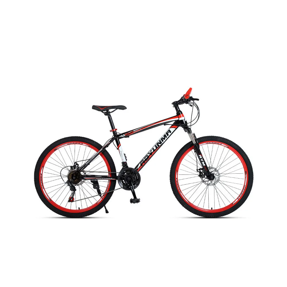 

21/24 Speed Mountain Bike 26 Inches Dual Disc Brake Anti Slip Tire Thickened Seat Cushion Bicycle