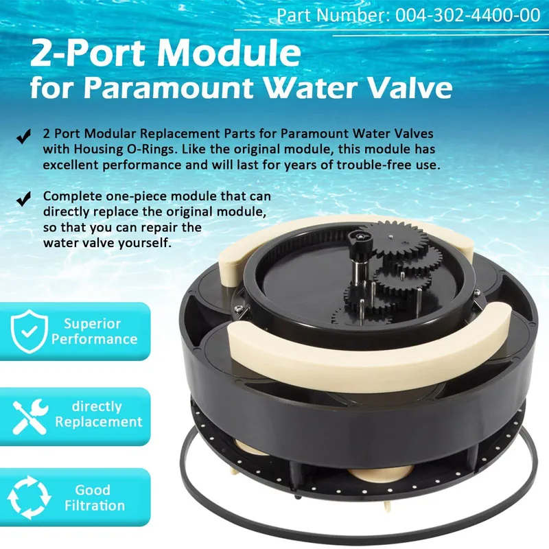 004-302-4400-00 , 2-Port Four Gear Circulation Module with O-Ring Fit for Paramount Water Valve (2PCS/Set） enlarge