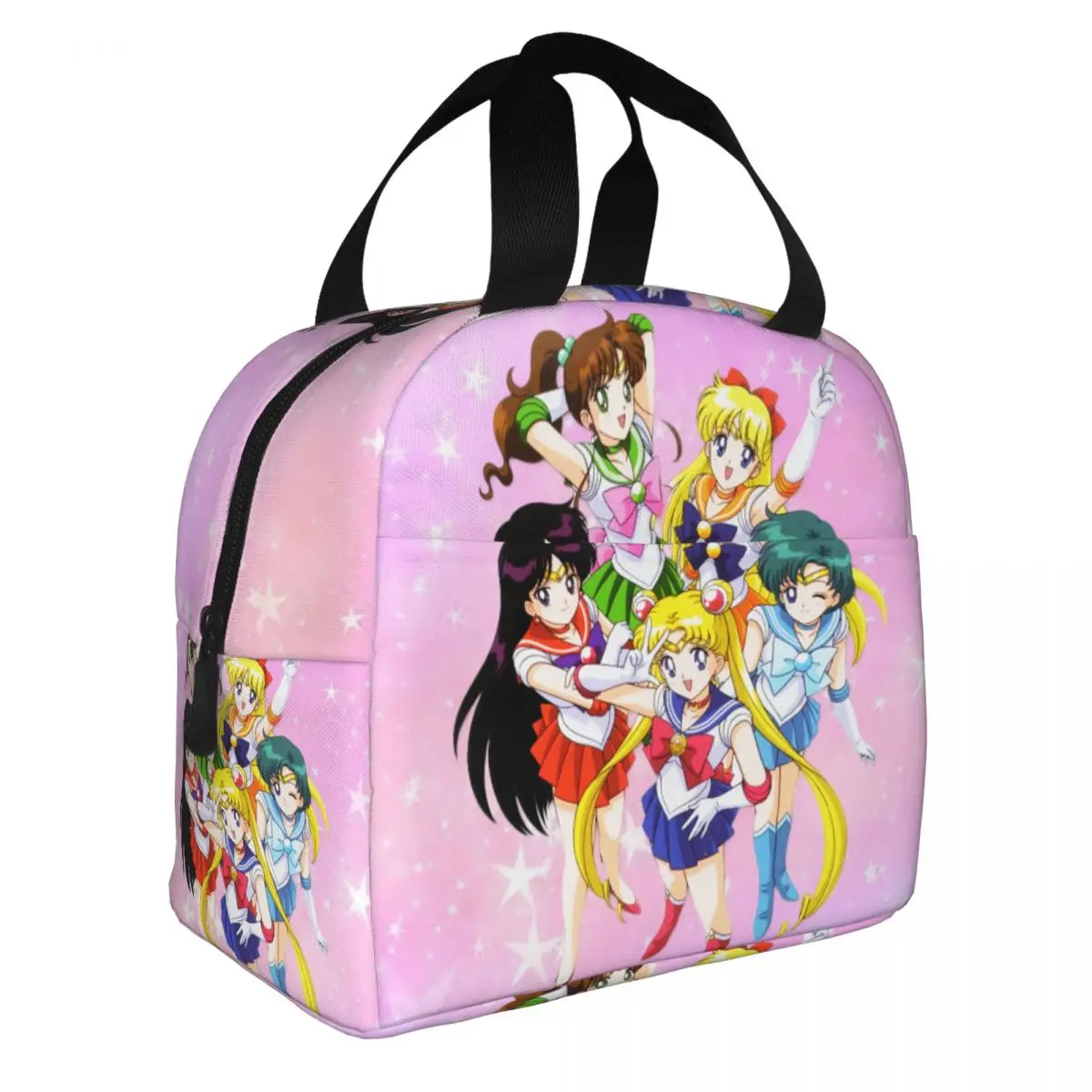 

Japanese Shojo Manga Sailor Insulated Lunch Bag for Women Resuable Anime Moon Girl Cooler Thermal Lunch Box Beach Camping Travel
