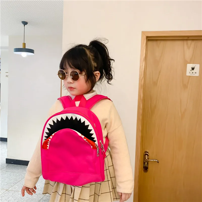 Children's School Bag Shark Backpack Cartoon Cute Boy Girl Backpack Fashion Light Weight Reducing Kindergarten Bags
