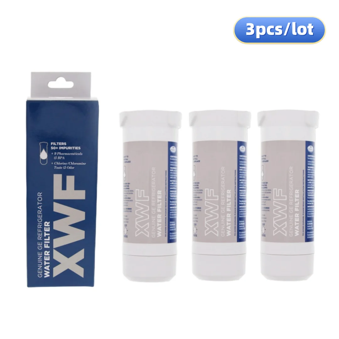 

3 Pack Replace GE XWF Refrigerator Water Filter For WR17X30702、Maxblue MB-F48、AQUACREST AQF-FF48、Crystala CF9