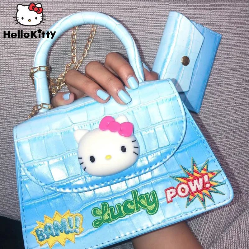 

Sanrio Hello Kitty Homemade Gradient Portable Diagonal Bag Y2K Spice Girl HandBag Harajuku Style Mini Fashion Armpit Bag Women