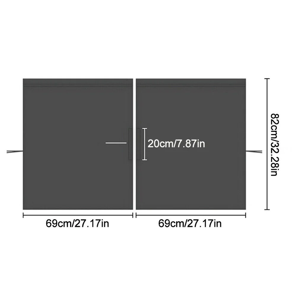 

2pcs Car Curtains Sunshade Cloth Pongee Flexible Removable Sunshade UV Protection Curtain Car Window Accessories 69*82cm