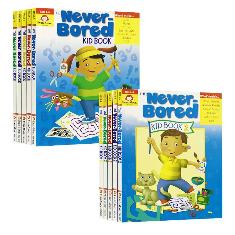 Wisdom full score The Neverbored Kid Book2 sets of 10 English original teaching auxiliary manual activity books