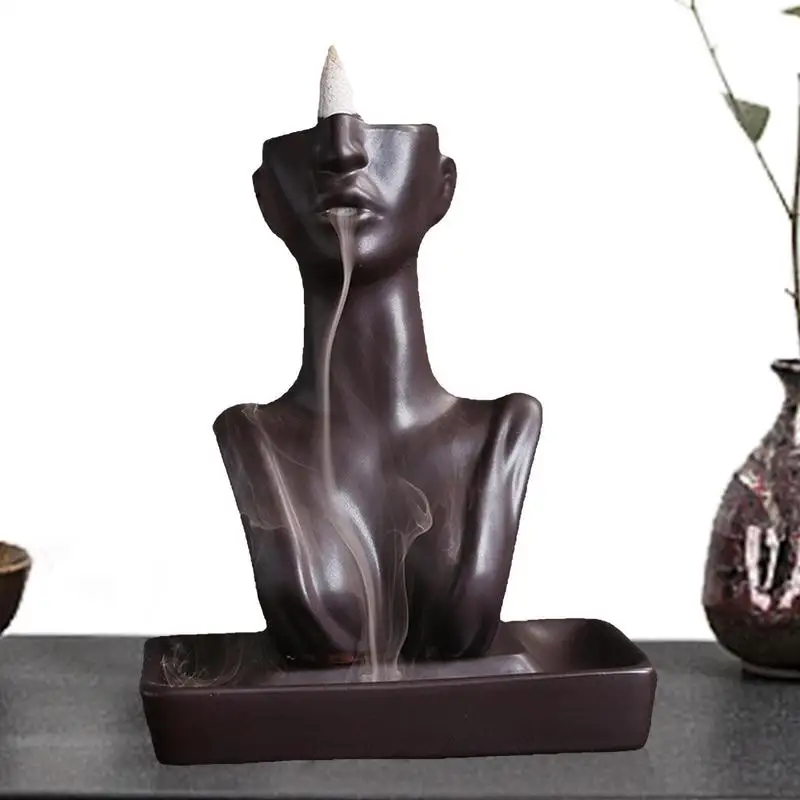 

Waterfall Incense Burner Beauty Sandalwood Smoke Backflow Incense Burner Attractive Aromatherapy Ornament For Office Restaurant