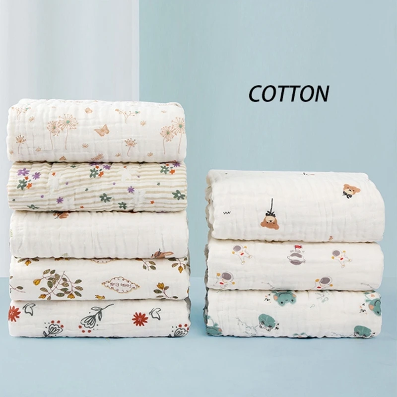 

Lightweight Baby Muslin Bath Towel Swaddle Blanket for Newborn Toddlers Boys Girls Suitable for Babies Delicate Skin
