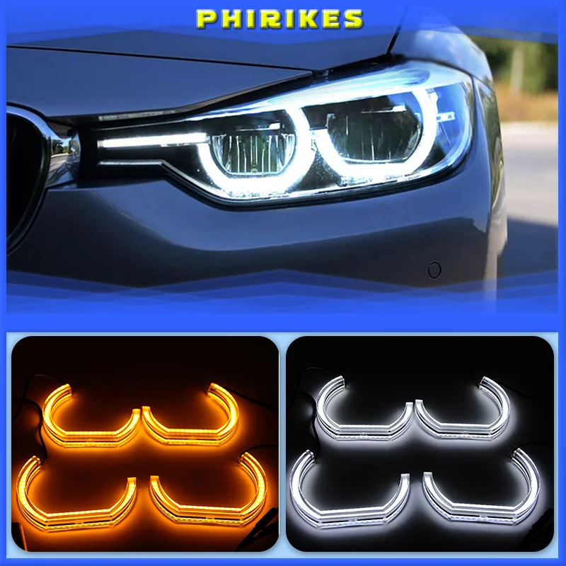 Светодиодсветодиодный глаза ангела для BMW E60 E61 LCI 528i 530i 535i 550i M5 2007-10 галогенные