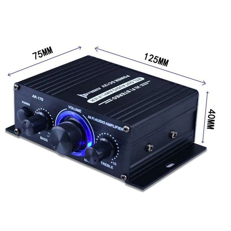 Усилитель мощности Fm Радио Мини-усилитель 400 Вт Hi-Fi Мини звука Ak170