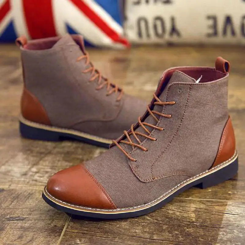 Men Martin Boots Men Short Boots Big Size Men Leather Leisure Men S Boots Chelsea Boots Big Size Shoes