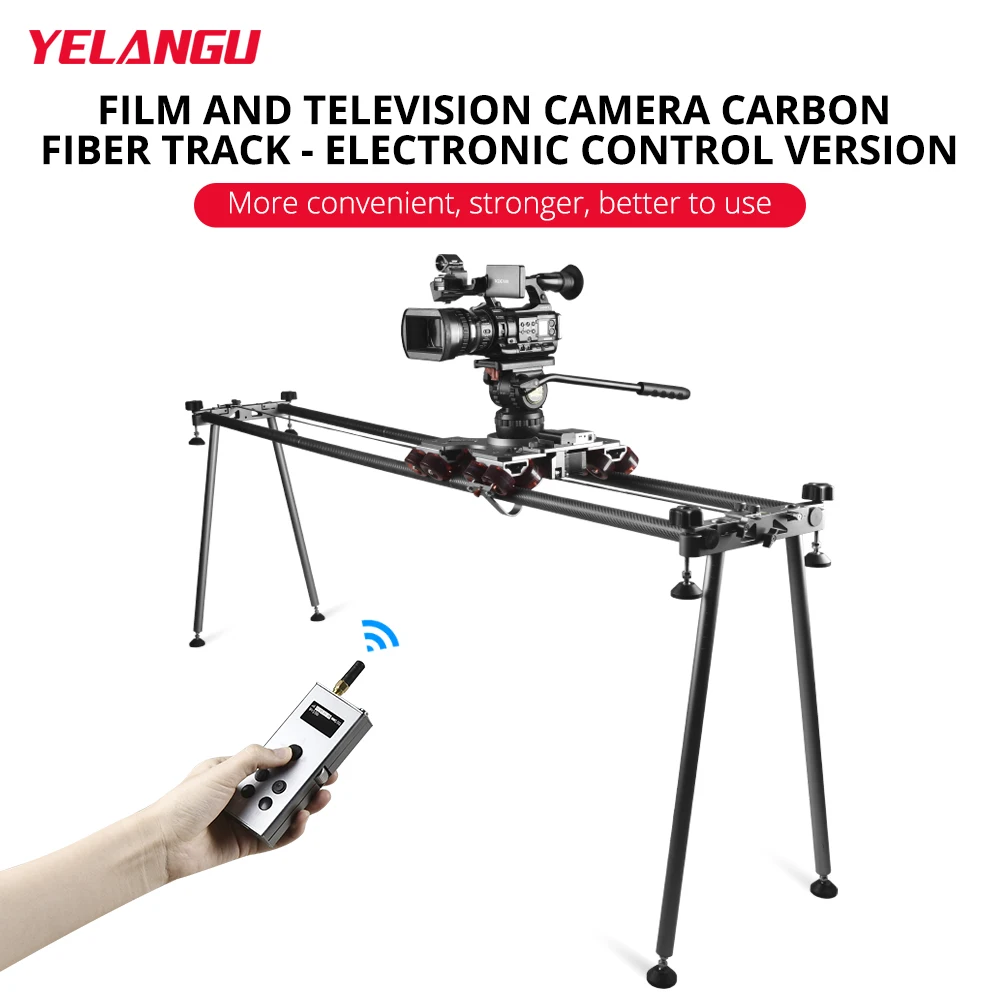 

Yelangu Professional Electric Camera Slider Rail Systems Carbon Fiber Carrying 50kg Fiber Track Portable Length 210cm