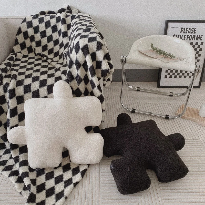 Creative Puzzle Shaped Pillow Seat Cushion for Living Room Sofa Throw Pillows Stuffed Plush Toy Crawling Mat Home Decoration 쿠션 |