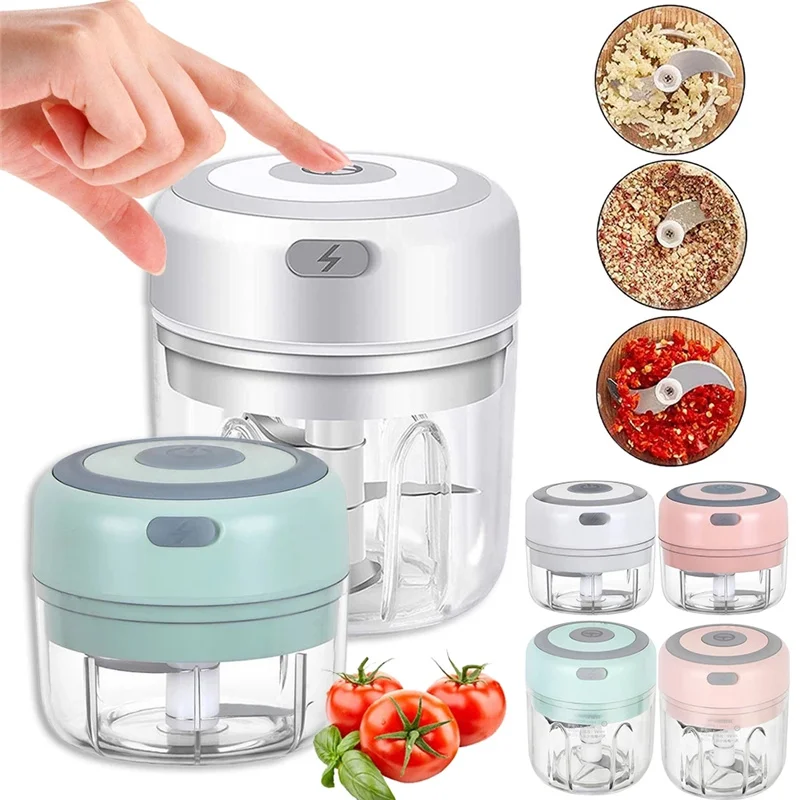 

Electric Garlic Masher Mini Chopper Vegetable Chili Meat Ginger Masher Machine USB Charging Blenders Kitchen Gadgets