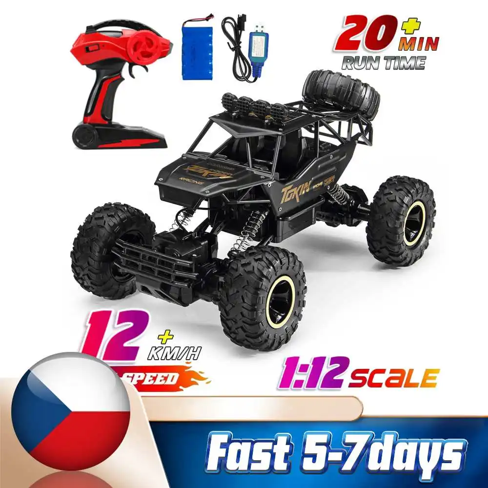 1/12 Alloy Off-Road RC Car 4WD RC Monster Truck Car Remote Control Crawler Vehicle Electric Car Toys for Children Boys
