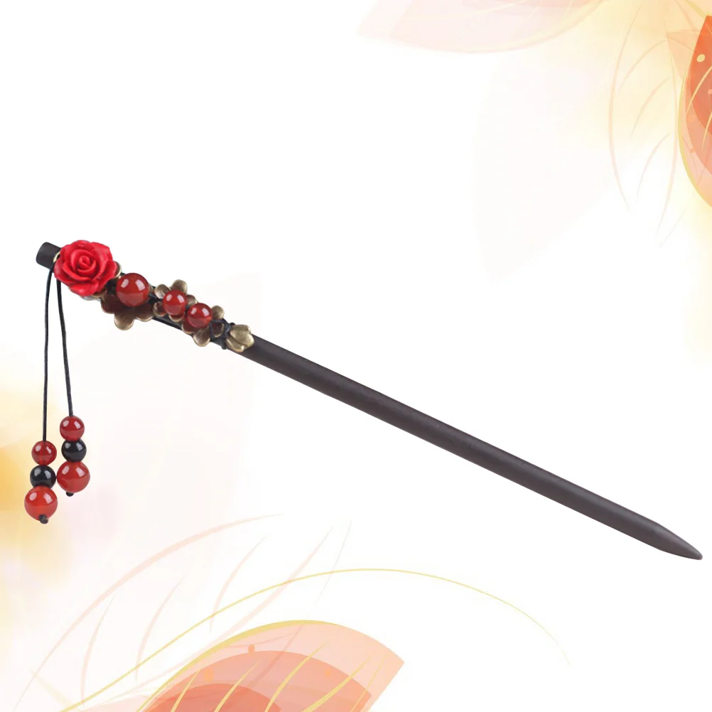 

Hair Stick Chopsticks Chinese Chopstick Tassel Flower Vintage Stylebride Woman Forkpin Bun Bridal Japanese Accessories