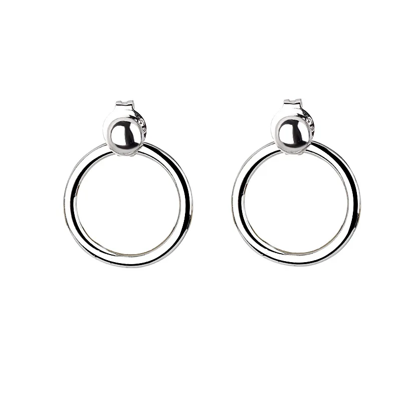 Модные круглые серьги-гвоздики для женщин и девушек ювелирные изделия в стиле