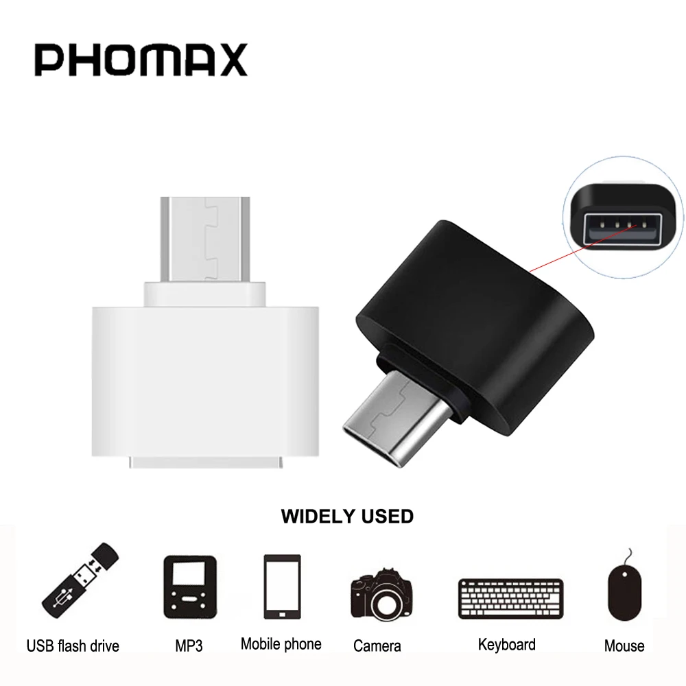 Переходник PHOMAX OTG с USB на Micro для планшетного ПК мыши клавиатуры камеры