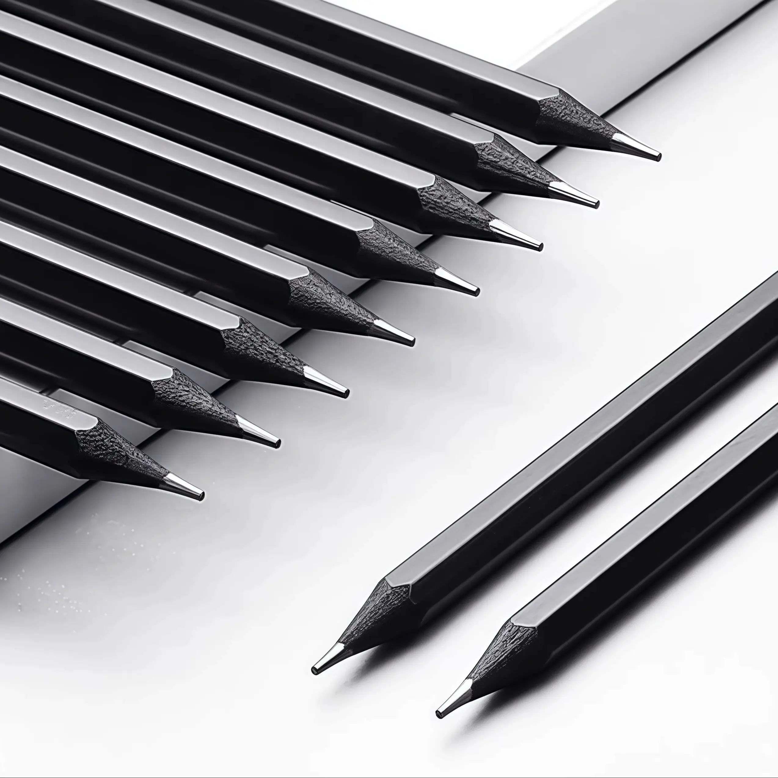 

Черные простые карандаши 2BHB