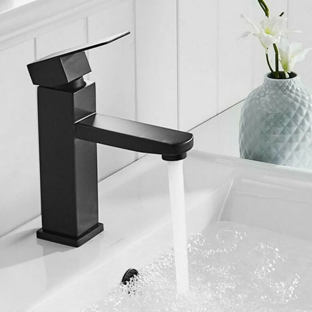 

Sink Tap Bathroom Tap Rust Single Lever Anti-fingerprint Corrosion Replacements Sink Counter Waterfall Durable