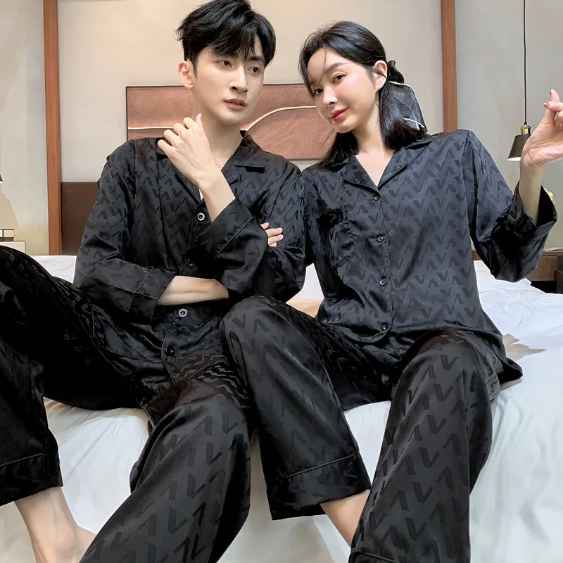 

Пижамный комплект Jxgarb с V-образным вырезом и отложным воротником