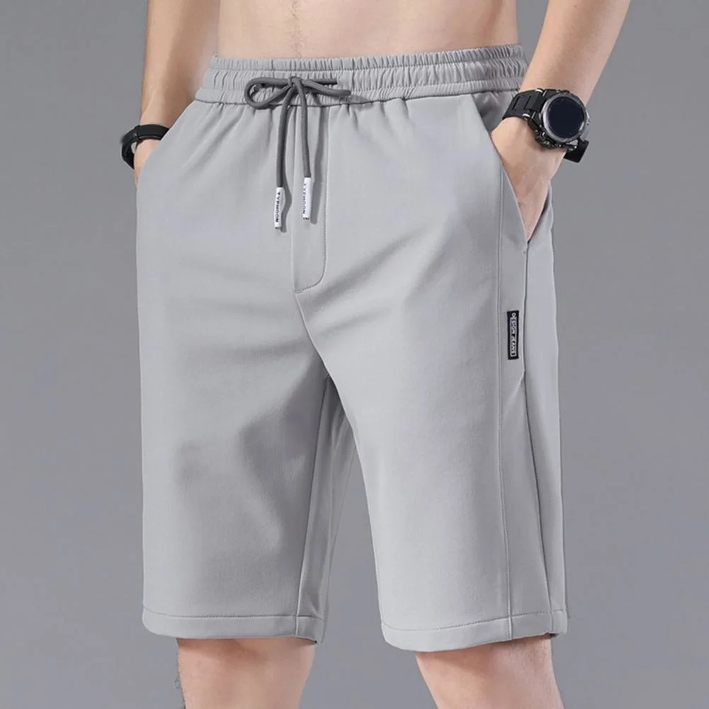 

Summer Men'S Sports Sorts Solid Color Strait Pattern Loose Type Elastic Waist Drawstrin Casual Sorts Join Pants