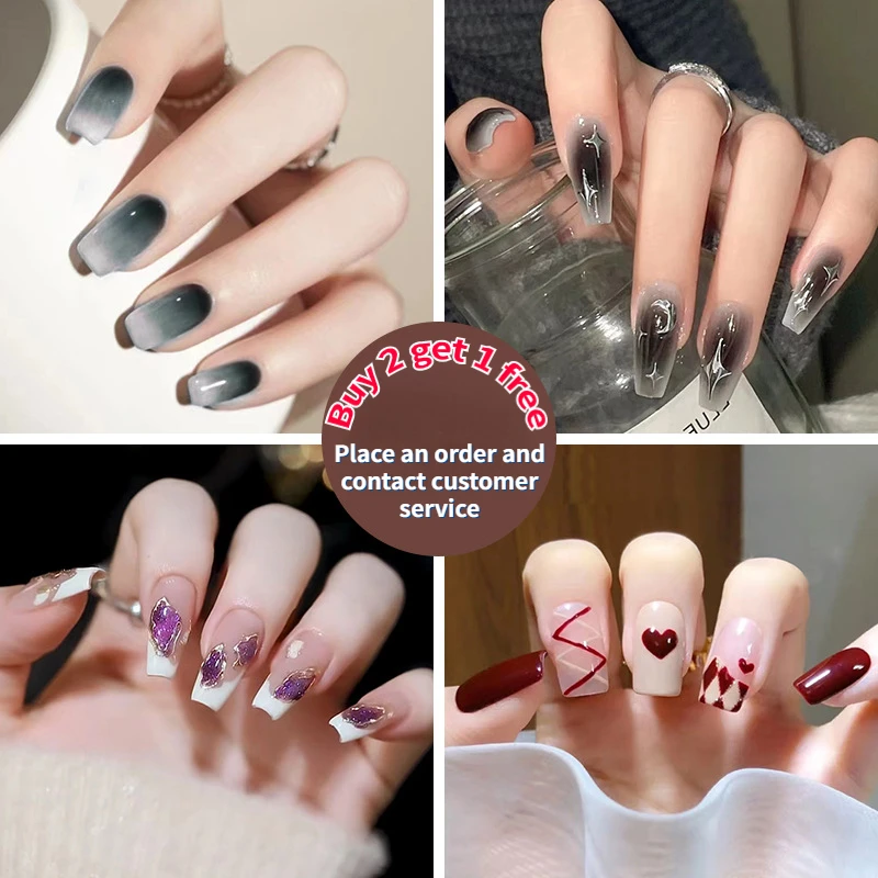 

Love and Sweetness, Girlish Temperament, Manicure, Fashionable and Minimalist Style, Showcasing White High-quality Fake Nails