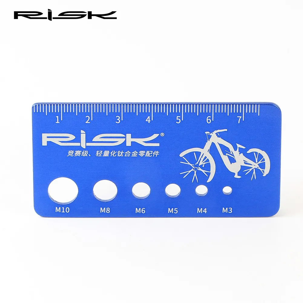 

MTB Road Bike Bicycle Bolt Screw Gauge Diameter Length Measure Tool Portable Screw Measuring Ruler Alloy Screw Length Meter